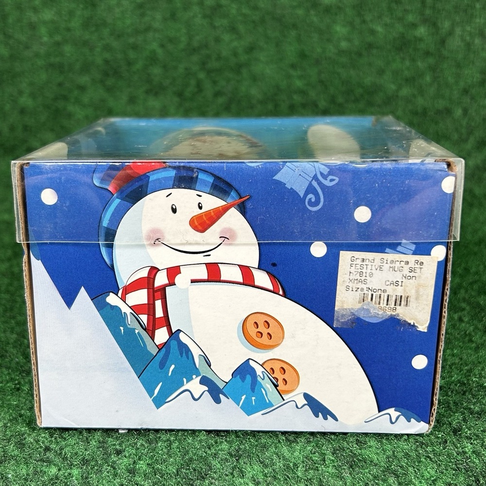 NEW Happy Holiday Snowman Mug Cocoa Coffee Tea Cup Spoon Christmas Holidays Snow - Picture 6 of 11